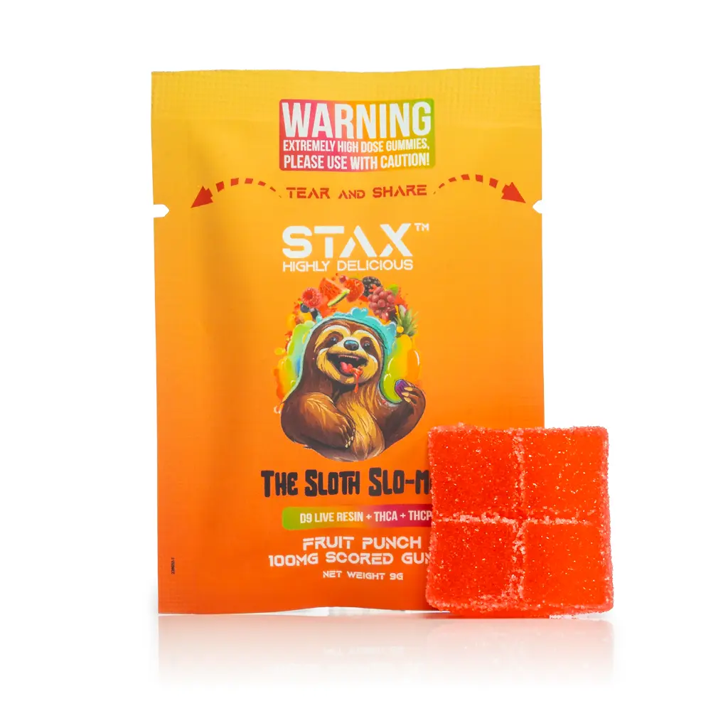 Stax - Gummies - 100mg - Sloth - Fruit Punch - Front #1.webp