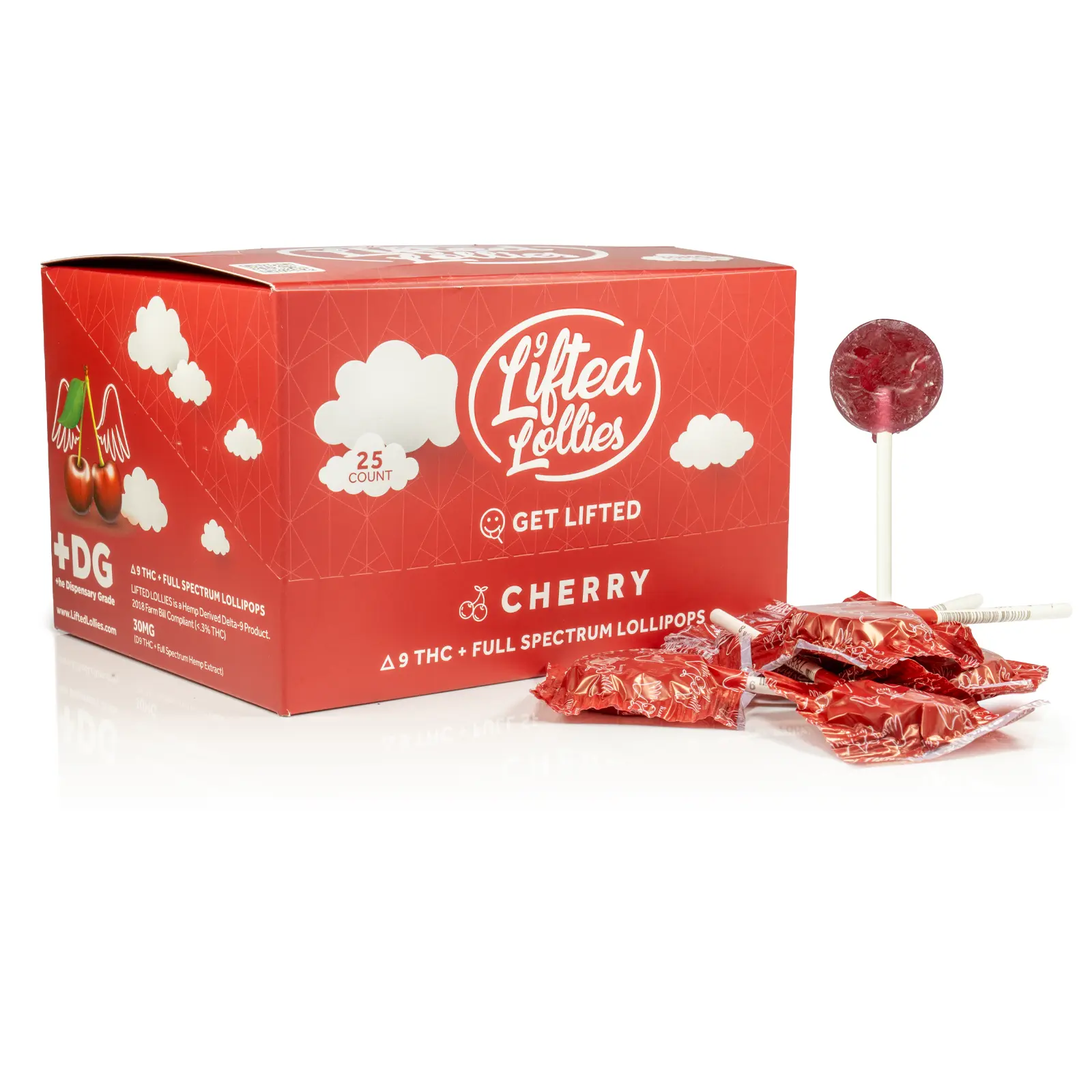 Lifted Lollies - 30mg - Cherry - Front #1.webp