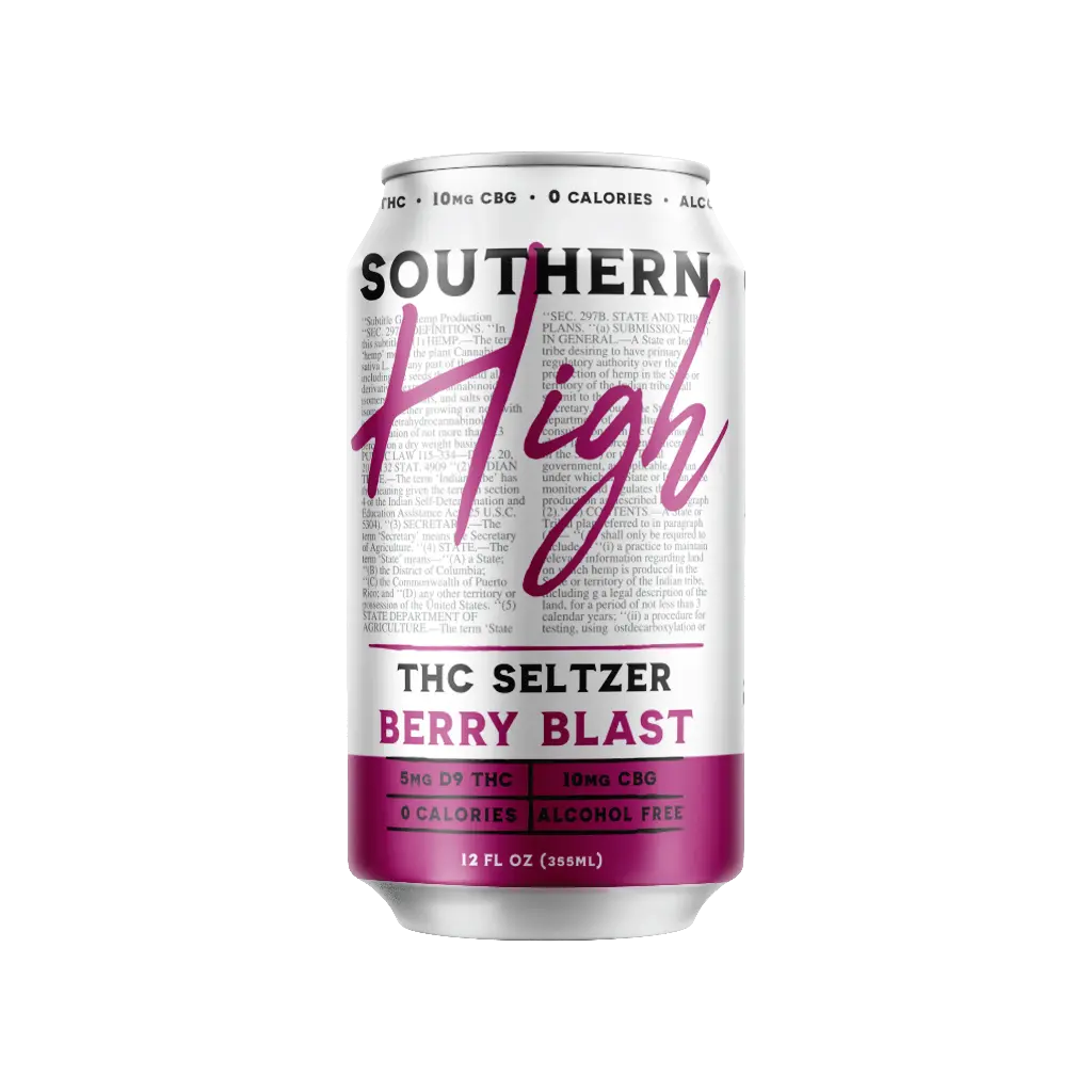 POS Southern High Seltzers-5MG D9/10MG CBG  (24 Cans)