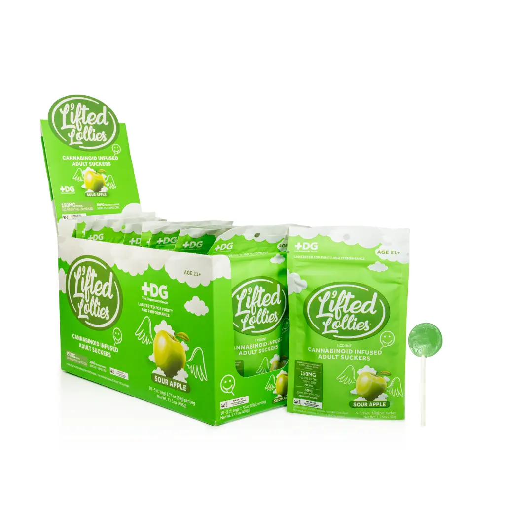 10ct POS Lifted Lollies - 5ct x 30mg Sour Apple