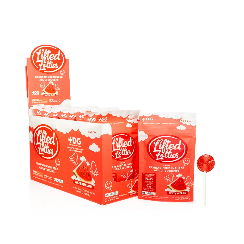 10ct POS Lifted Lollies - 5ct x 30mg Watermelon