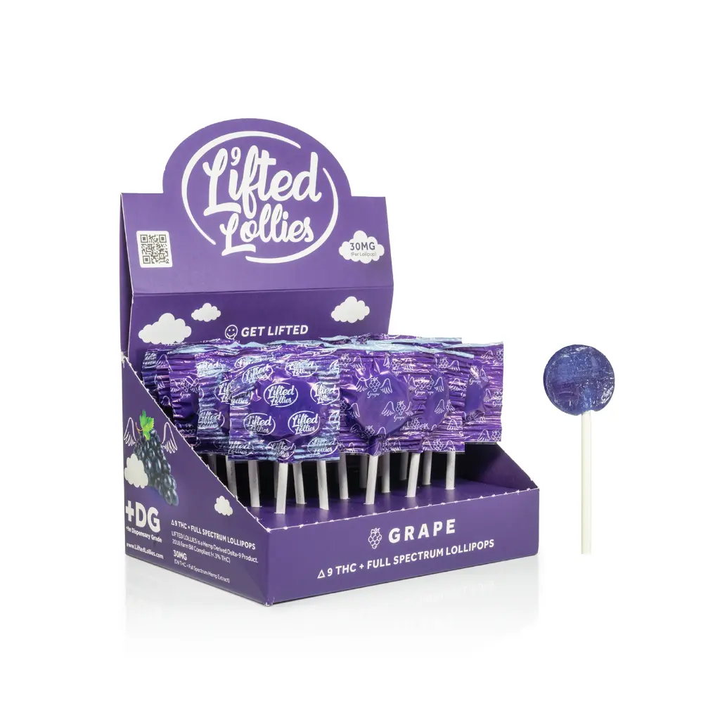 25ct POS Lifted Lollies x 30mg Grape
