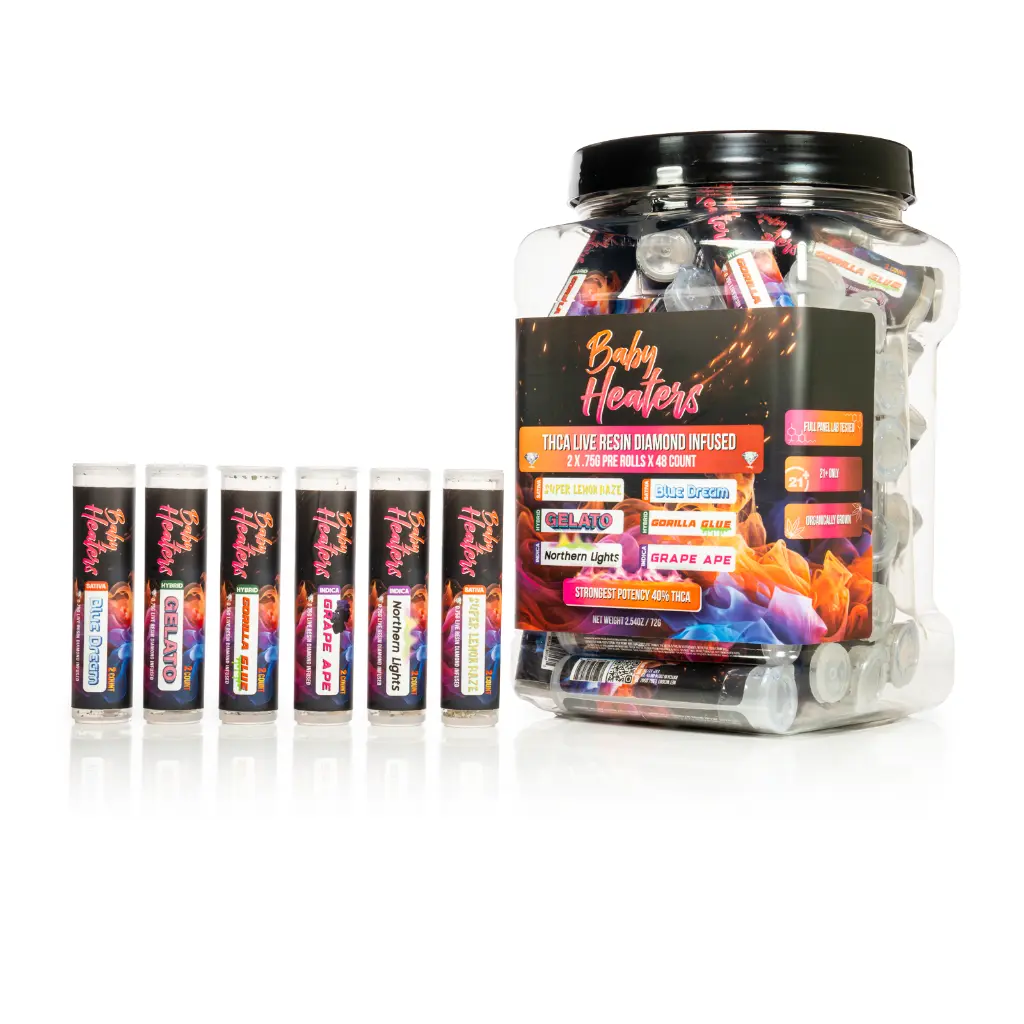 48ct POS Baby Heaters Pre-Roll Assorted (0.75g/2Ct)