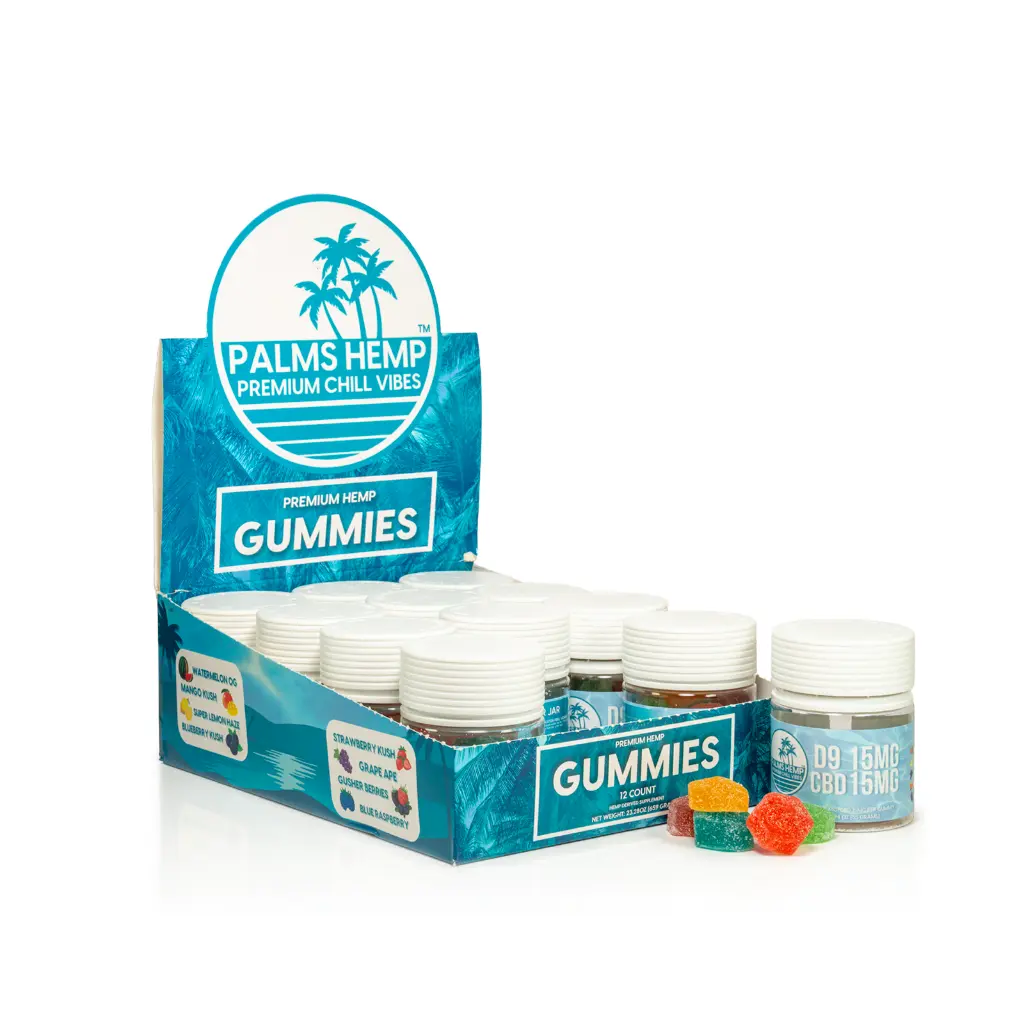 12 ct POS Palms Gummy D9 15mg x Cbd 15mg