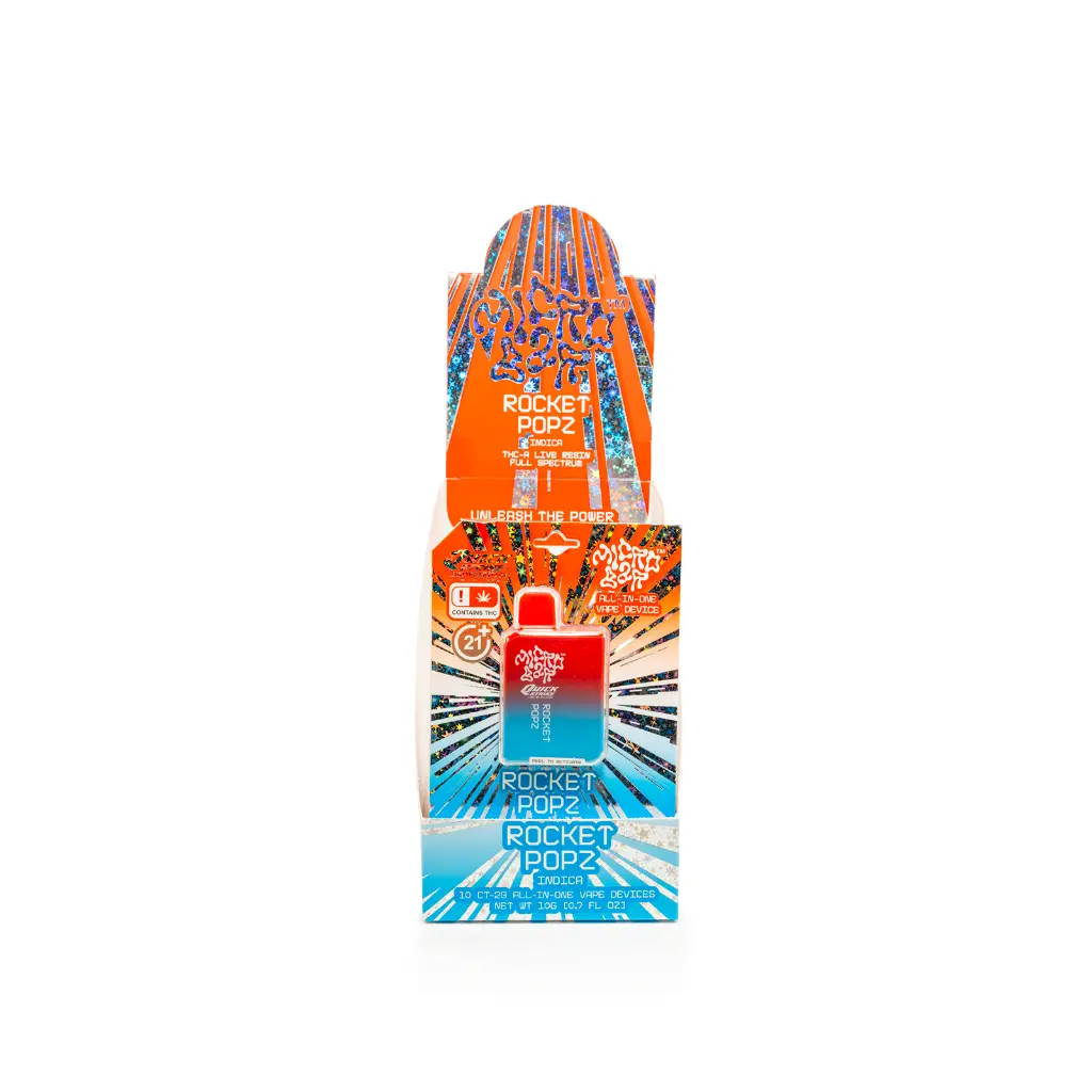 10ct POS Microbar 2g Disposable-Rocket Popz-Indica