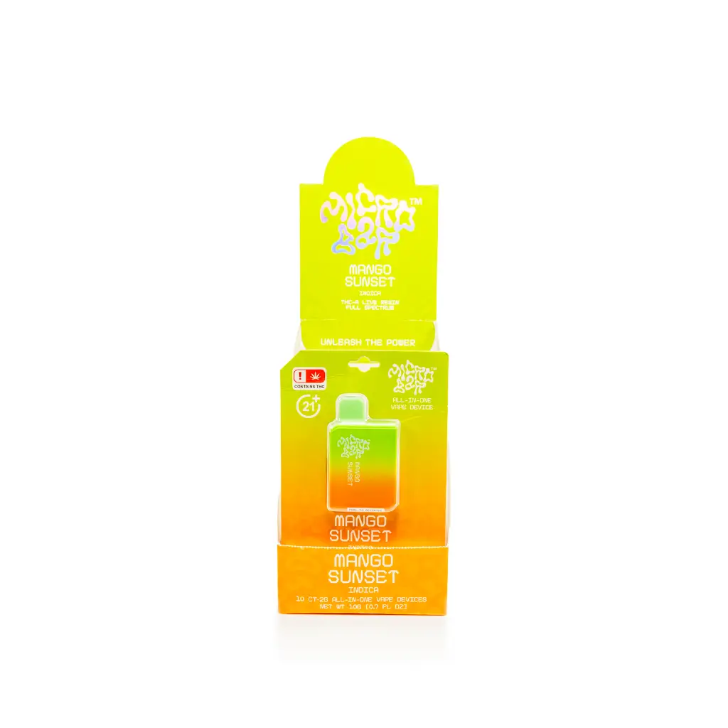 10ct POS Microbar 2g Disposable-Mango Sunset-Indica