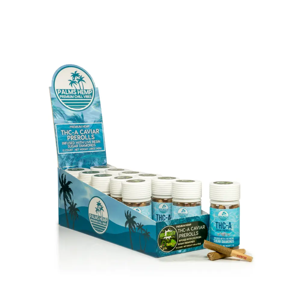 12ct POS Palms THCA Caviar Pre-Roll x 0.5g/7Ct Mr Nasty