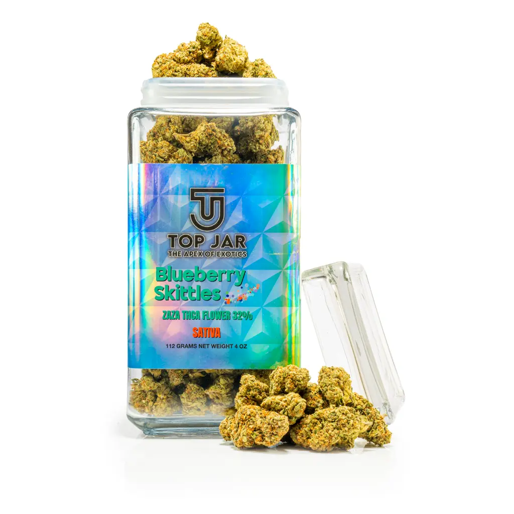1ct POS Top Jar THCA Flower x 4oz Blueberry Skittles