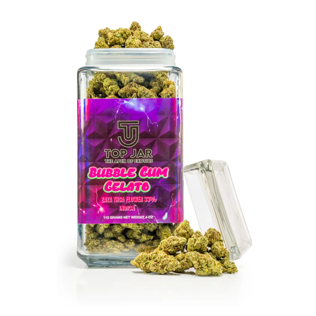 1ct POS Top Jar THCA Flower x 4oz Bubble Gum Gelato