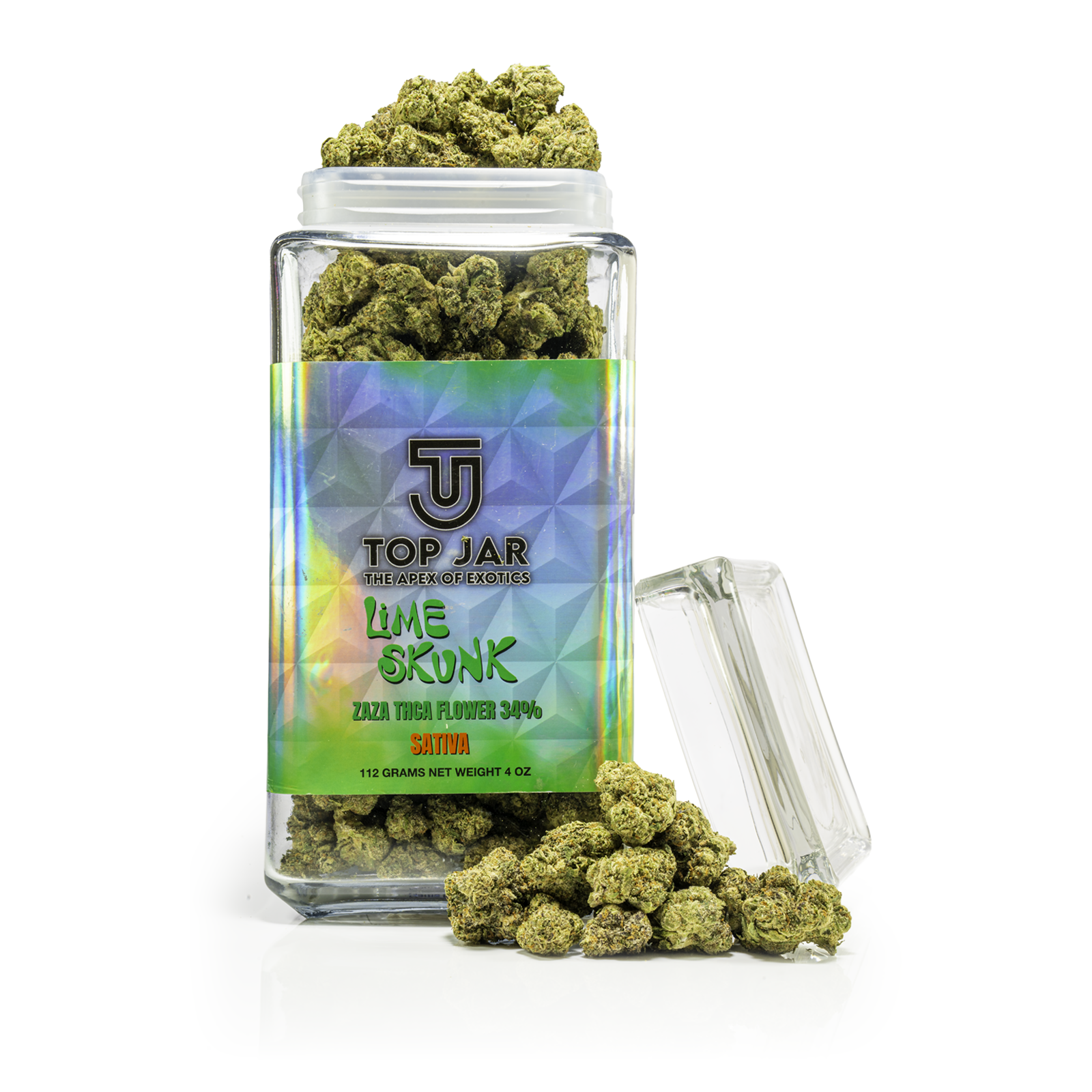 1ct POS Top Jar THCA Flower x 4oz Lime Skunk