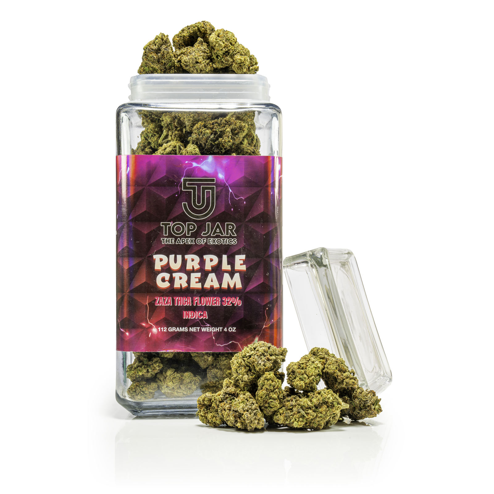 1ct POS Top Jar THCA Flower x 4oz Purple Cream