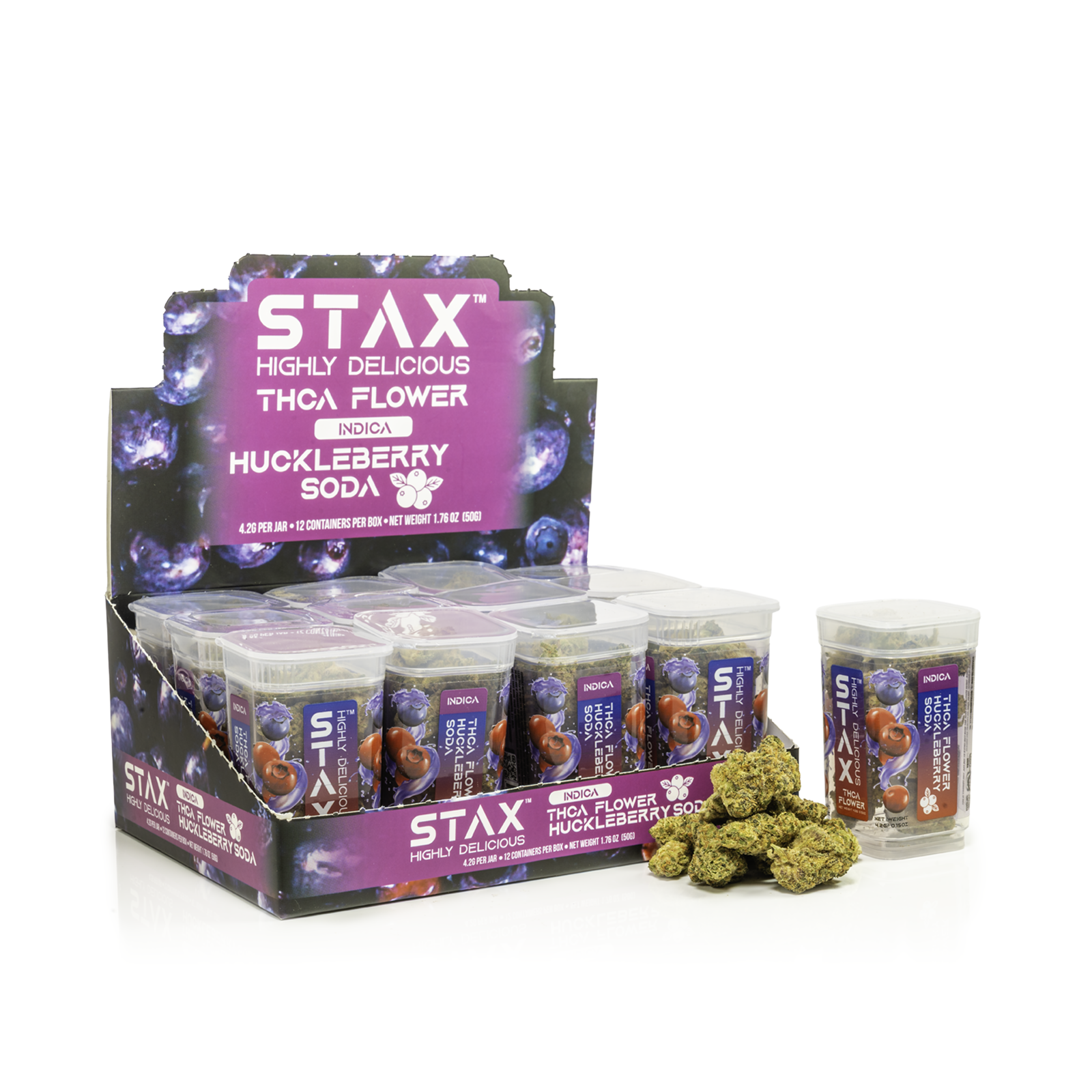 12 ct POS STAX THCA Flower x 4.2g Huckleberry Soda