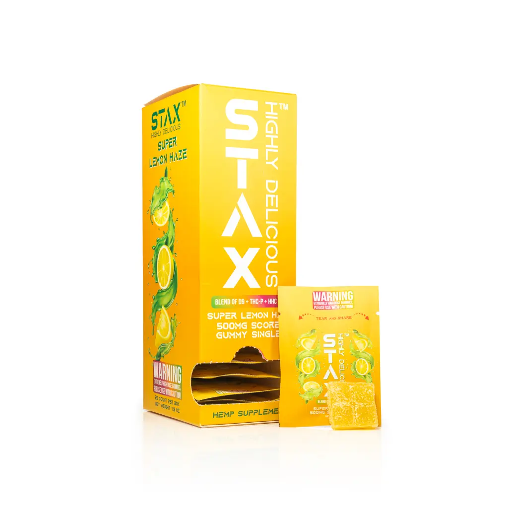 25ct POS STAX Tower x 500mg  Super Lemon Haze