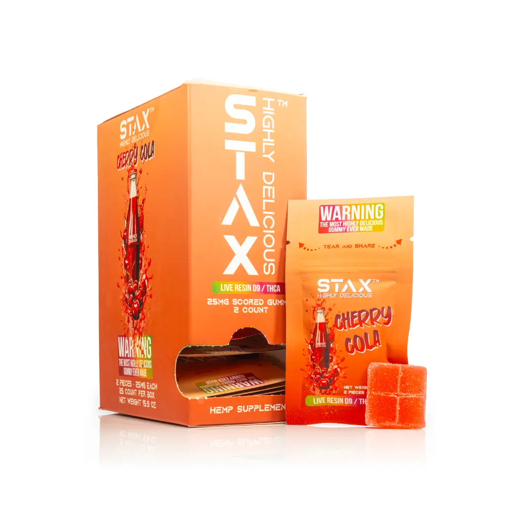 25ct POS STAX Tower THCA Live Resin x 25mg Cherry Cola